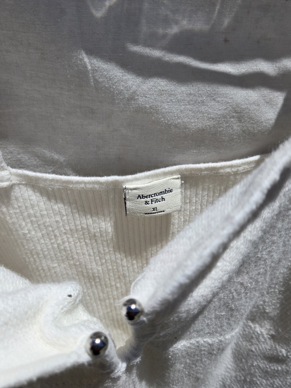 Abercrombie & Fitch White Ribbed Body Suit